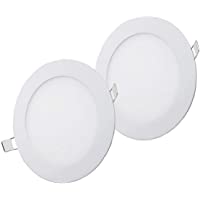 RPA3CW (2 Unidades) Lámpara LED 3W 6500K Redonda 90mm de Diámetro- 270LM- Foco de luz LED para Techo con Transformador…